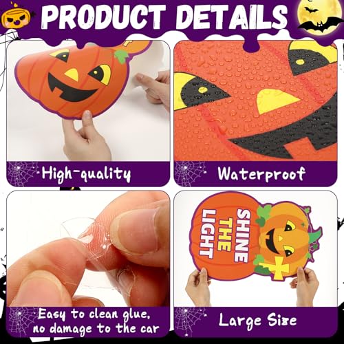 Religious Pumpkin Halloween Car Decorations Kit - Trunk or Treat SUV Backdrop & Banner Set with Balloons