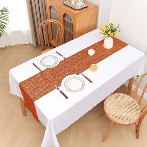 Orange Sequin Table Runner 12x72 Inches - Pack of 10 for Parties & Weddings - Glitter Holiday Decor