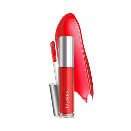 FARMASi Tinted Lip Plumper - Hydrating Gloss for Fuller, Youthful Lips | High-Shine Fiery Color