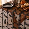Halloween Table Runner 4Pcs Black Mesh Bat Web Decor 29x72 Inches - Dark Black / Bat Variation