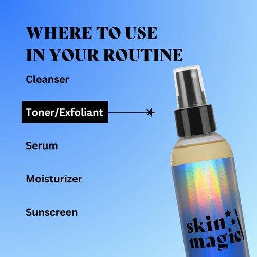 10% Glycolic Treatment Tonic Exfoliating Toner for Face and Body, Alcohol Free, Combats Acne and Hyperpigmentation, Rough Skin, All Skin Types Including Sensitive