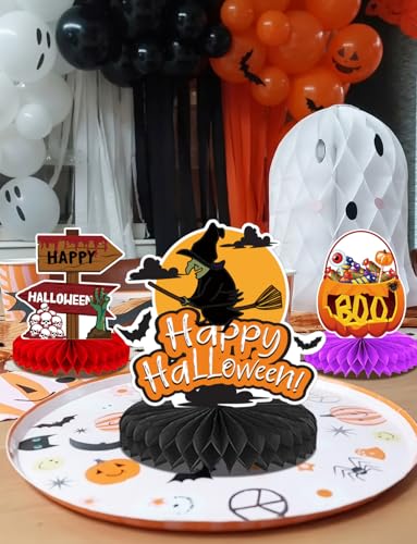 Halloween Party Decorations Set - Happy Halloween, 10 Pieces Halloween Table Centerpieces