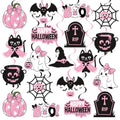 Pink Halloween Hanging Swirl Decorations - 40Pcs Party Ceiling Streamers