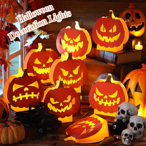 Halloween Luminary Bags with LED Tea Lights - 24 Pack