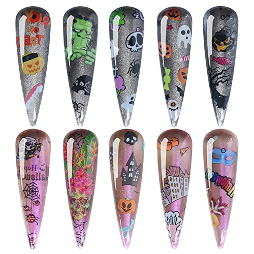 Halloween Kawaii Nail Foil Transfer Stickers - Sky Starry Design for Manicure