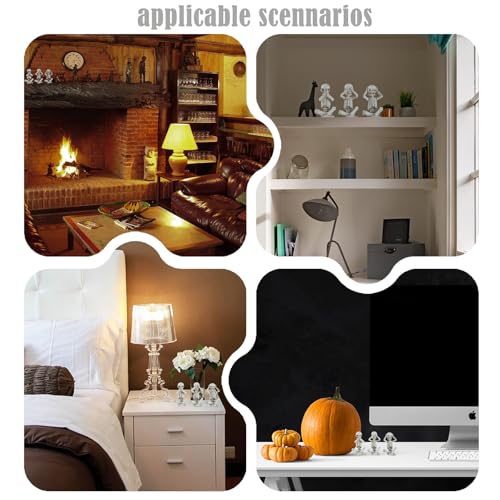 Mini Skeleton Figurines Set - Halloween Gothic Skull Statues for Home Decor