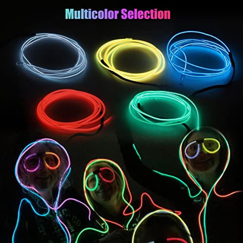 Blue 2M Neon EL Wire with Battery Controller - 3 Modes for Party & Decoration