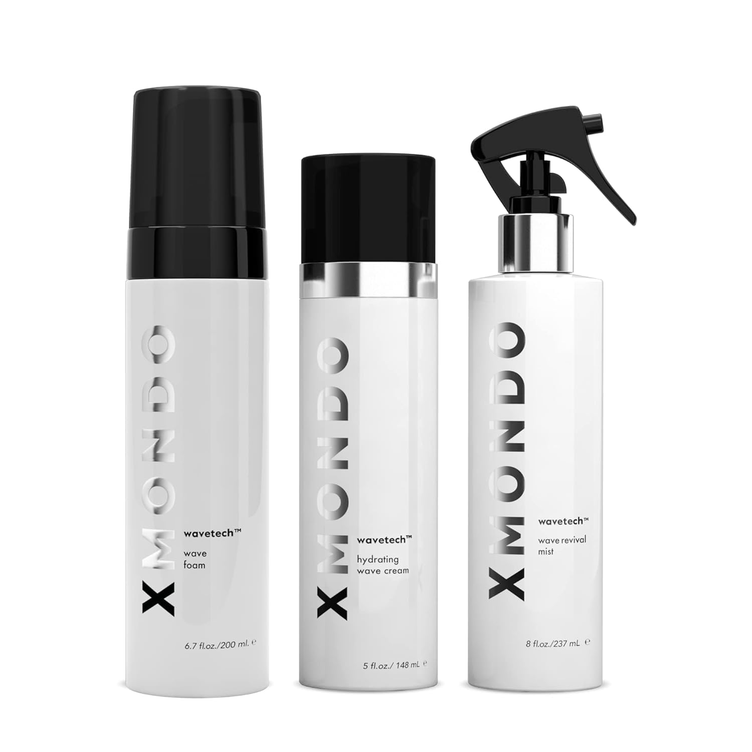 XMONDO Hair Wave Bundle - Vegan Waveflex Technology for Deep Hydration & Frizz Control | 3-Piece Set