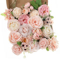 Pink Wedding Artificial Flowers Set with Stems for Bouquets & Decor - Variation Pink2