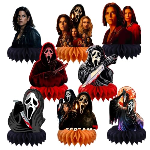 8Pcs Scream Honeycomb Table Centerpieces Kids Party Decorations