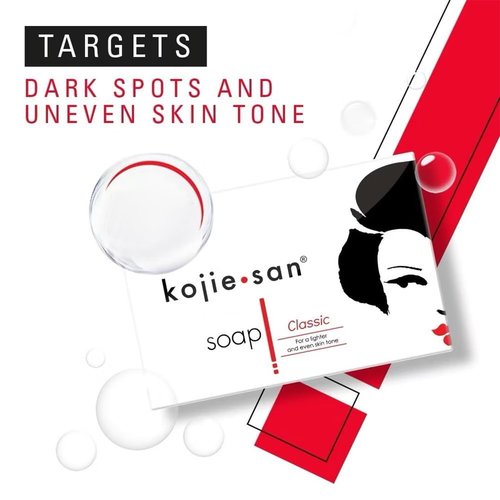 Kojie San Skin Brightening Soap - Original Kojic Acid Dark Spot Remover Soap, Paraben-Free Bar with Coconut & Tea Tree Oil for Face & Body, Gently Exfoliates for Smooth, Even Skin Tone – 100g x 3 Bars