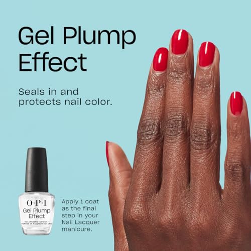 OPI Gel Plump Effect Top Coat - Volumizing & High Shine Clear Nail Polish