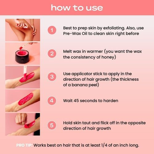 KoluaWax Premium Waxing Kit for Women - Beginner Friendly - Complete Wax Kit that includes 14oz of Wax Beads, Applicator, Pre and Post Care, Suitable for Sensitive Skin (Black)