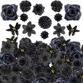 Fake Flower Heads Set - 50pcs Artificial Silk Flowers for DIY Decor
