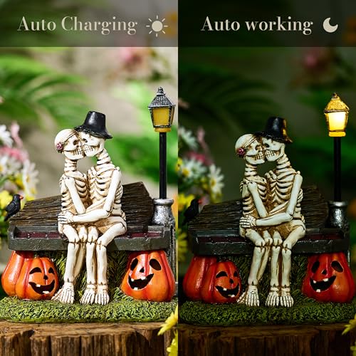 Lighted In-Love Skeleton Halloween Decorations Outdoor - Medium