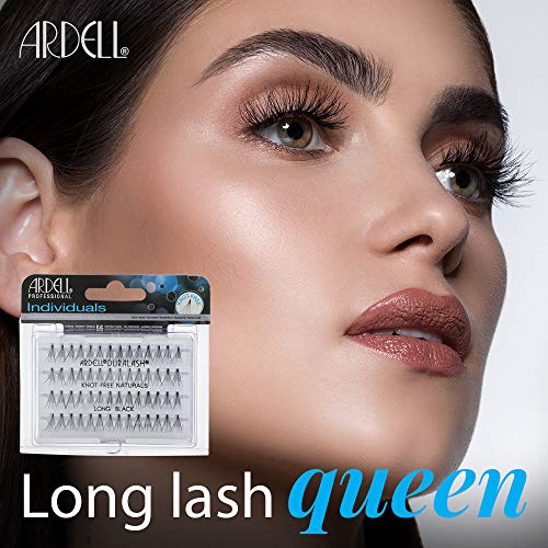 Individual False Eyelashes Long Black 4 Pack - Natural Look DIY Clusters