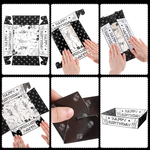 Death to My 20s Disposable Tableware Set - Black and White Gothic Party Trays, 36 Pieces