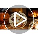 White Elf Halloween Crackle Glass Ball Lights - 3 PCS LED Table Lamps with Timer