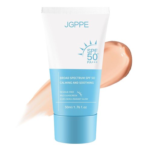 Heartleaf Korean Sunscreen SPF 50+ - Silky Moisture Tinted Sun Essence, Lightweight & Non-Greasy, 50ml