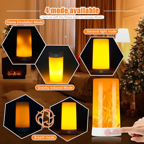 LED Flame Lights with Remote & Timer - Flameless Candles for Indoor & Outdoor Decoration (2 Pack)