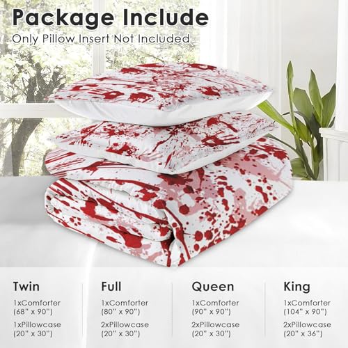 Halloween Horror Red Queen Comforter Set - 3 Pieces, Bedroom Decor