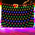 Outdoor Mesh Christmas Net Lights 100LED Connectable String Light with 8 Modes - 5ft x 5ft, Colorflu