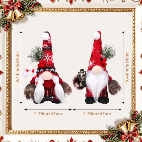 Christmas Plush Gnome Couple Decoration - Red Gnome Variation