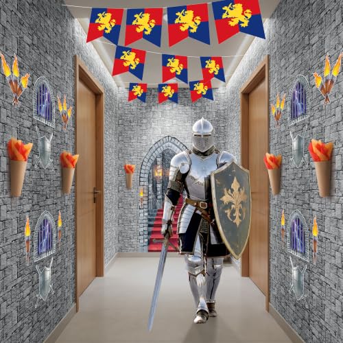 Medieval Castle Party Decorations Set - Knight Birthday Supplies, 26pcs, Variation: Medieval Castle