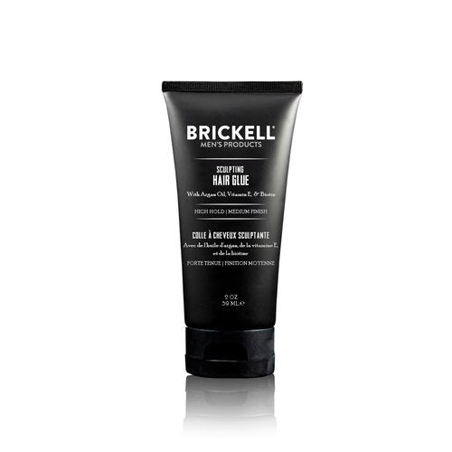 Brickell Men's Hair Styling Glue - All-Day Hold for Sculpting & Shaping Hair | 2 Ounce Scented