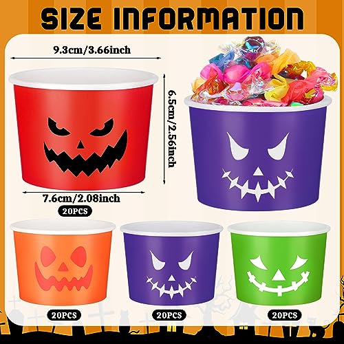Halloween Disposable Paper Cups 8oz - 4 Styles Party Drinkware
