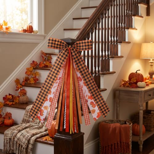 Autumn Fall Wreath Bow Set - 11.8 x 23.6 Inches Thanksgiving Decor - Autumn/Fall 2