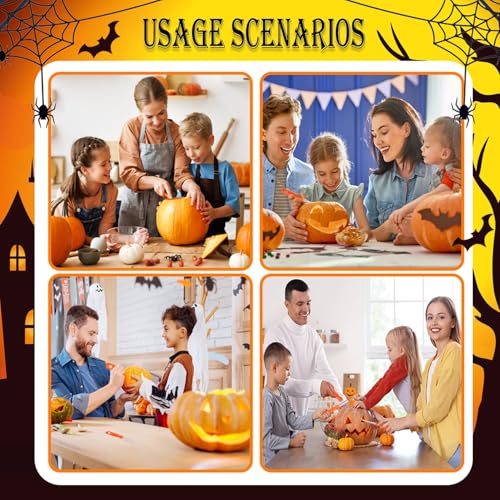 Halloween Pumpkin Carving Kit - 7 Pieces Stainless Steel Tools for Jack-o'-Lanterns