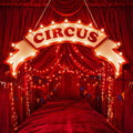 Light-Up Circus Sign Carnival Entrance Decoration 39.4x19.7 Inches