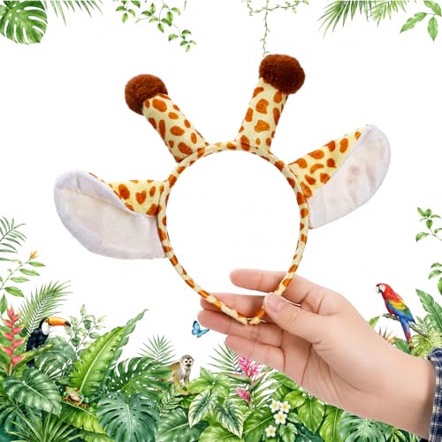 Animal Ears Headbands Set - Plush Jungle Theme Party Accessories