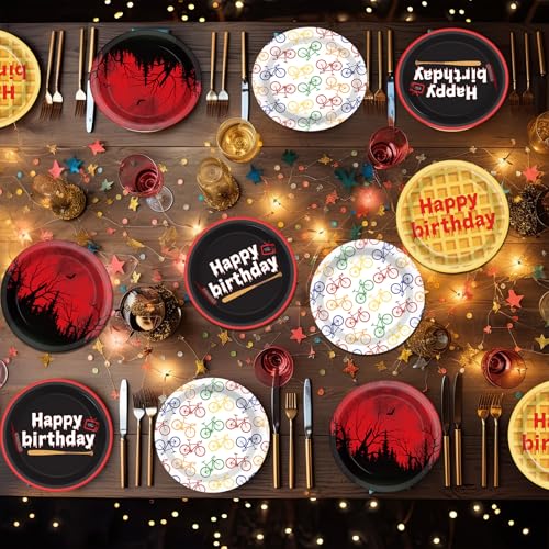 48-Pack Rustic Spooky Forest Party Paper Plates 7 Inch Halloween Decor