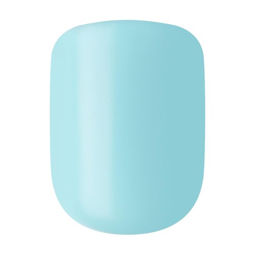 KISS imPRESS Color Press-On Manicure - Gel Nail Kit with PureFit Technology | Short Length, Mint To Be, Polish-Free Solid Color, Includes Prep Pad & Mini File