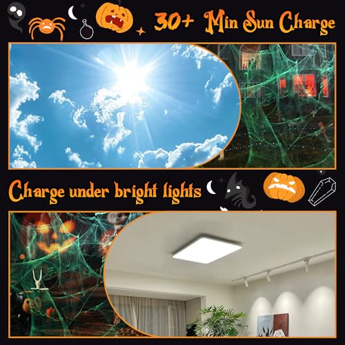 Glow Spider Web Halloween Decorations 500 Sqft with 30 Fake Spiders - Variation of THIS listing