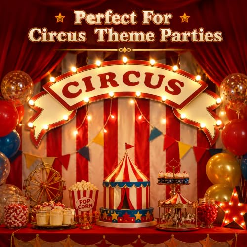 Light-Up Circus Sign Carnival Entrance Decoration 39.4x19.7 Inches
