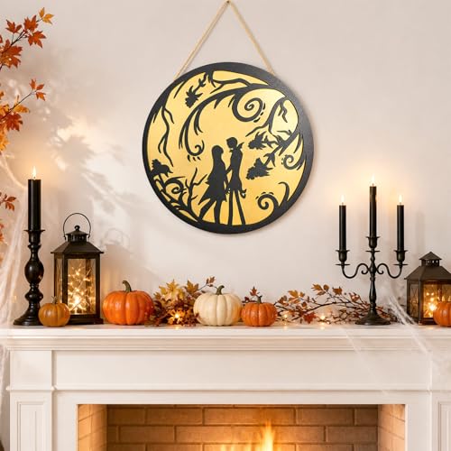 Halloween Door Sign - Nightmare Before Holiday Christmas Wreath Decor