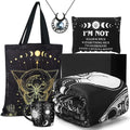 Gothic Gift Set for Women - Witch Mug Necklace Canvas & Blanket - 5 Pieces