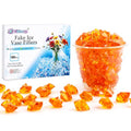 Orange Acrylic Fake Ice Rocks - Fall Vase Fillers & Table Decor Set - 160 Pieces