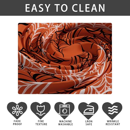 Halloween Spider Web Tablecloth 60x120 Inch Rectangle Decorations for Parties