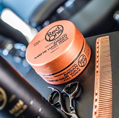 Matte Hair Wax with Argan Oil - Strong Hold, No Shine, Natural Finish, 150ml