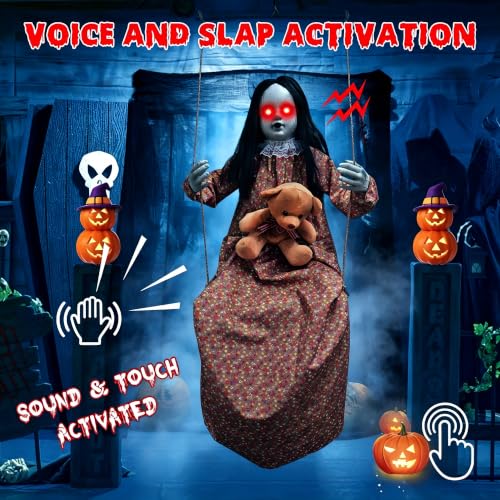 Outdoor Hanging Halloween Doll - Creepy 45-Inch Swinging Horror Decor