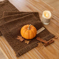 Boho Macrame Table Runner 13x48 Inch - Rustic Linen Blend for Thanksgiving & Holiday Decor - Brown / 48 Inch