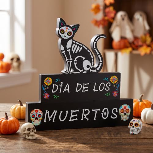 Day of the Dead Cat Decorations Set - Vibrant Mexican Festival Decor
