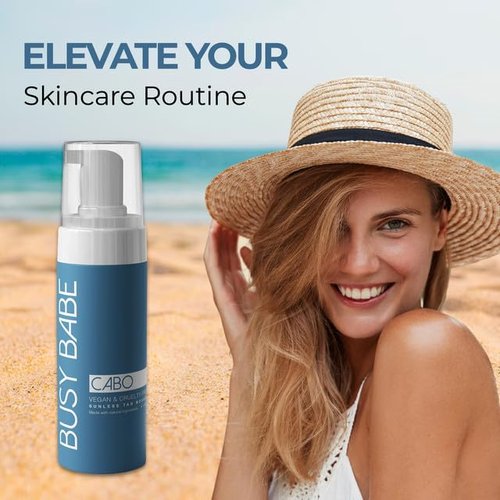 CABO Tanning Mousse - Flawless Sun-Kissed Glow for All Skin Types | Dark Bronze 200ml Self Tanner