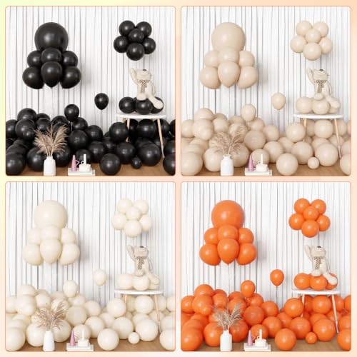Halloween Balloon Garland Kit - Burnt Orange & Black, 153 pcs, Variation: Orange Black