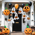 10 Pack 16-Inch Halloween Inflatable Ghost & Pumpkin Decorations Set Outdoor Yard Garden