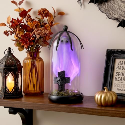 Halloween Ghost Light-Up Dome Centerpiece - Spooky Tabletop Decor